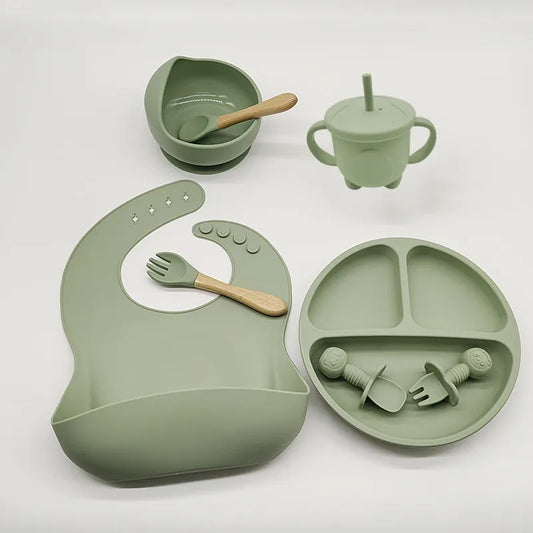 Ensemble de vaisselle pour enfants en Silicone.